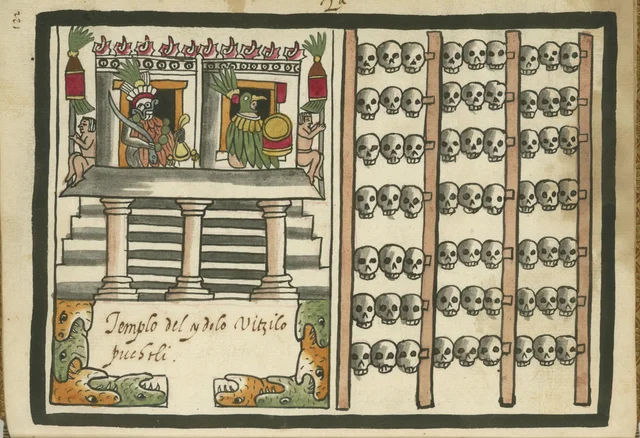 Tovar Codex: the temple of Huitzilopochtli