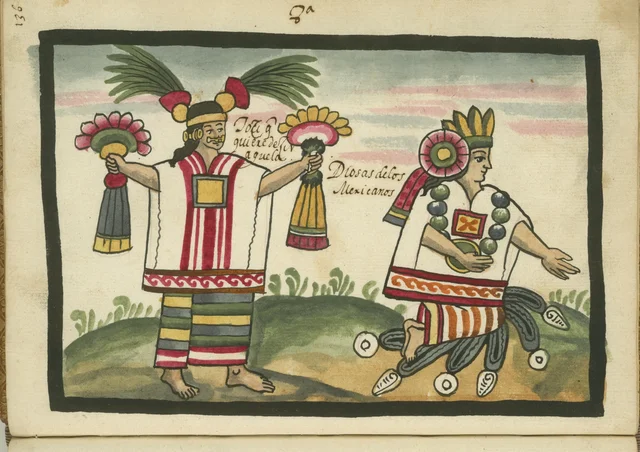 Tovar Codex: Toci, 'the grandmother', and another goddess of the Mexica