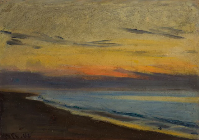 Pôr do sol. Skagen, Michael Ancher
