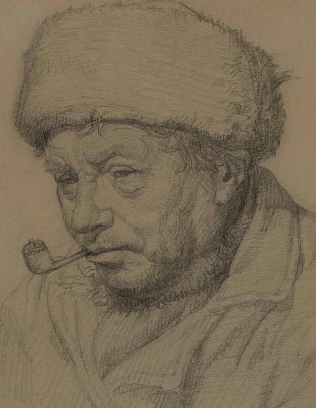 Estudo de retrato de Niels Gaihede