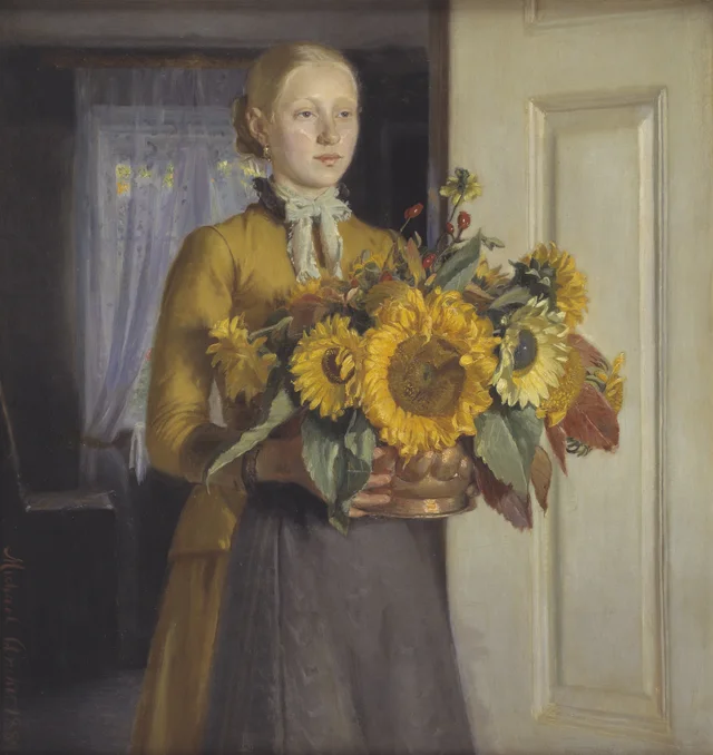 A Moça com os girassóis, Michael Ancher