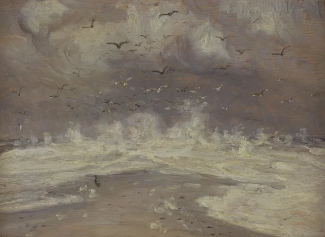 Tempo de tempestade. A ponta de Skagen, Michael Ancher
