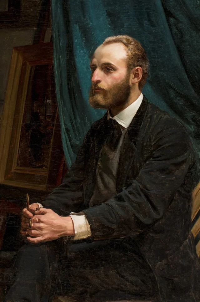 Viggo Johansen in his studio, Michael Ancher