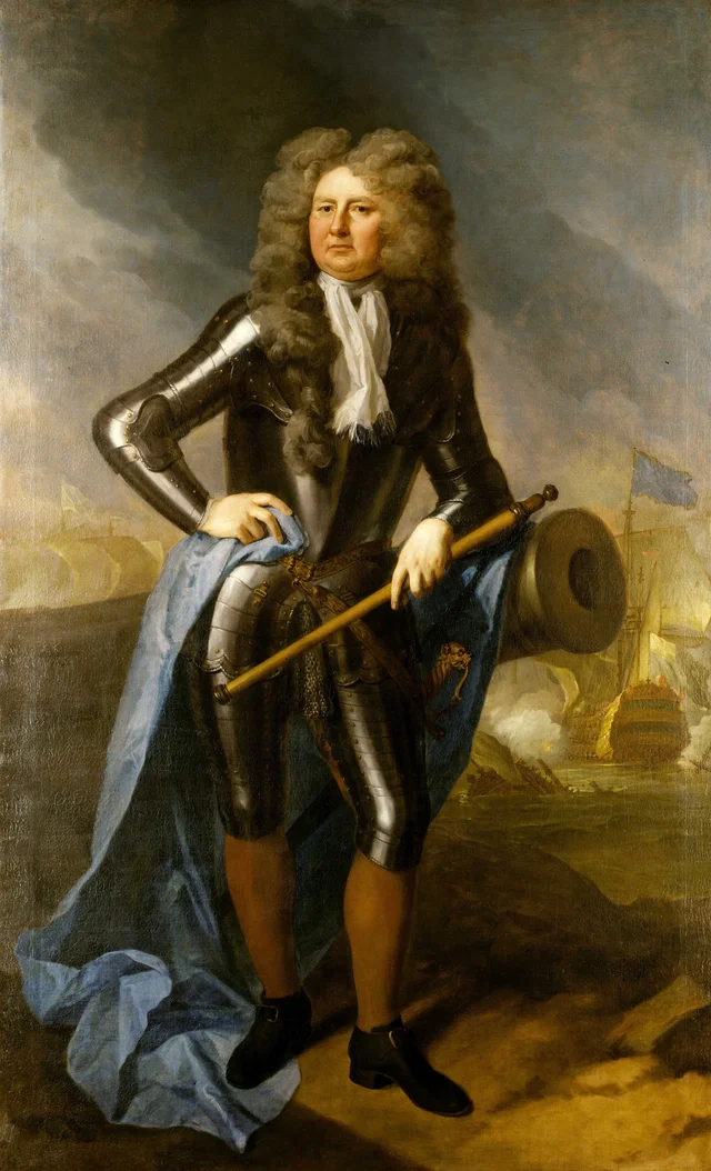 El almirante sir Cloudesley Shovell (1650-1707), de cuerpo entero, Michael Dahl
