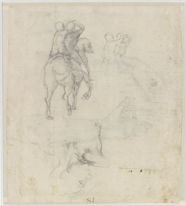 Studies for the Battle of Cascina and the Drunkenness of Noah