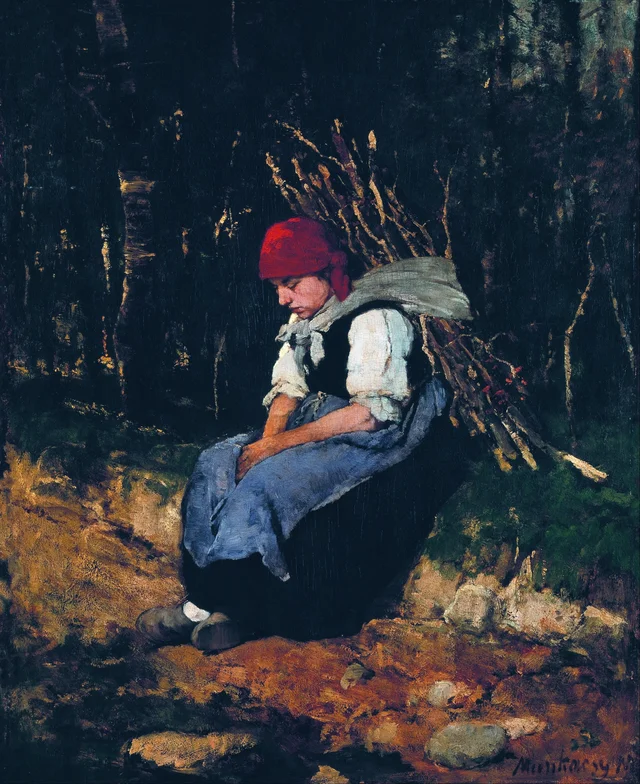 Mujer llevando un haz de leña, Mihály Munkácsy