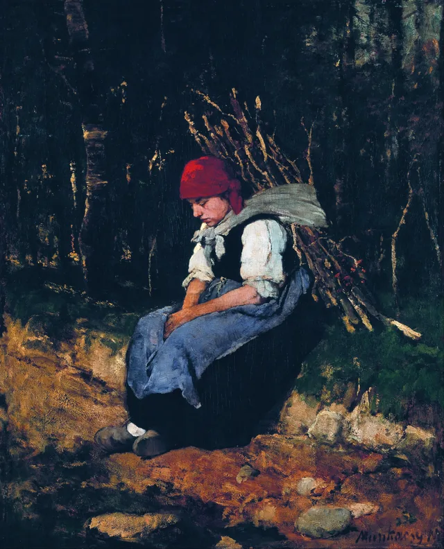 Mulher carregando um feixe de lenha, Mihály Munkácsy