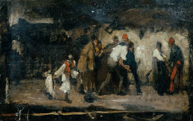 Hungarian Village Scene, ムンカーチ・ミハーイ