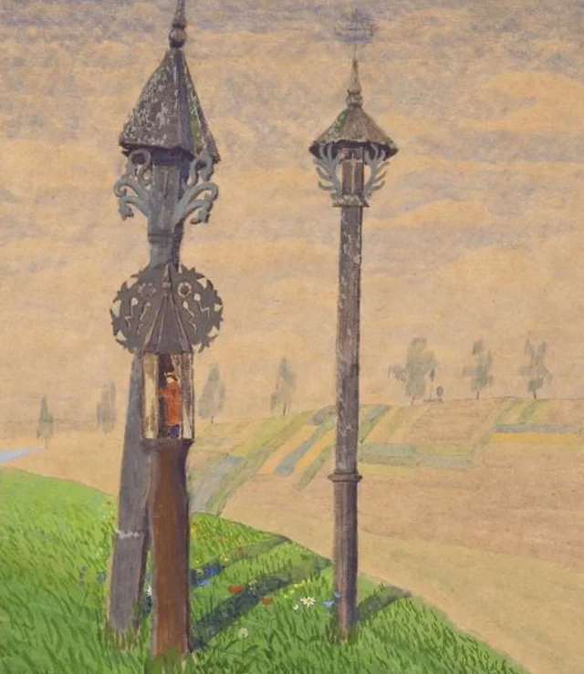 Roadside Crosses in Žemaitija, Mikalojus Konstantinas Čiurlionis