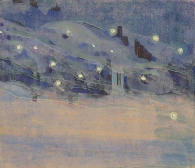 Sparks. III from the cycle of 3 paintings