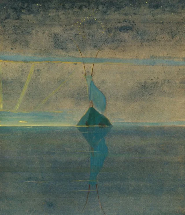 The Sun is Passing the Sign of Capricorn. XII from the cycle of 12 paintings “The Zodiac”
