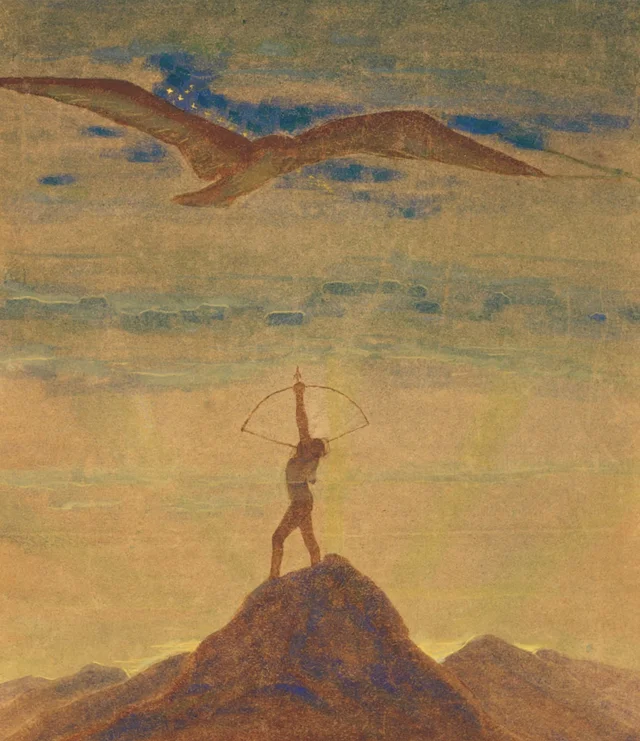 The Sun is Passing the Sign of Sagittarius. XI from the cycle of 12 paintings “The Zodiac”