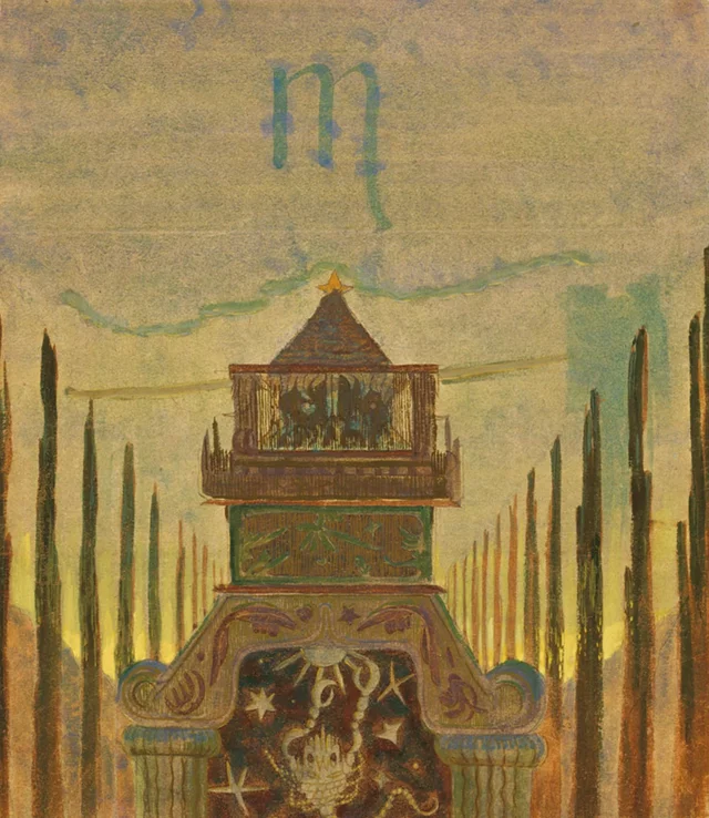 The Sun is Passing the Sign of Scorpio. X from the cycle of 12 paintings “The Zodiac”