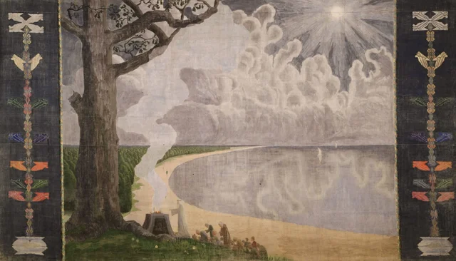 Stage curtain for the “Rūta” society