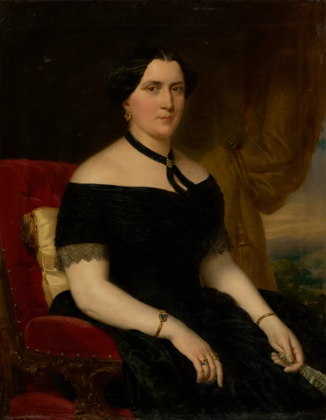 Portrait of a Woman in a Velvet Armchair, Miklós Barabás