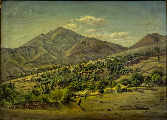 Vue du village d'Amameh — Kamal-ol-Molk