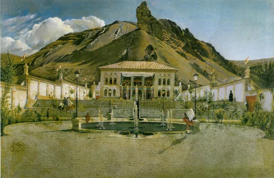 Vue du palais de Shahrestanak — Kamal-ol-Molk