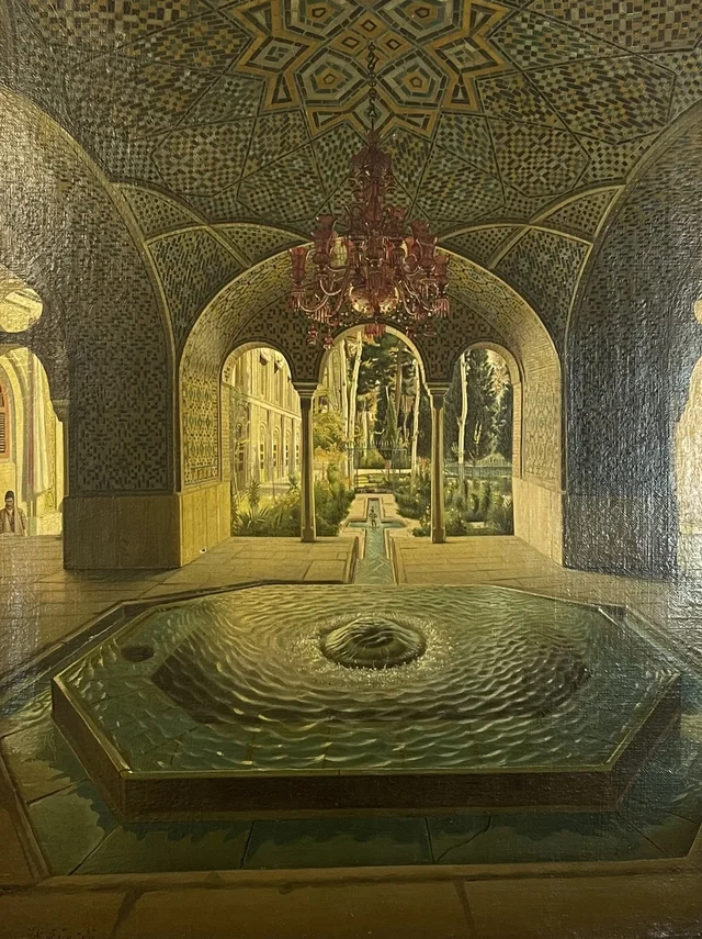 La alberca del palacio del Golestán, Kamal-ol-Molk