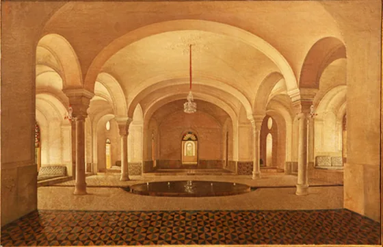 Le Bassin du palais de Sahebgharanieh — Kamal-ol-Molk