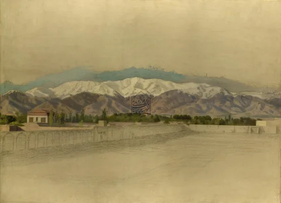 Vue des montagnes de Chemiran — Kamal-ol-Molk