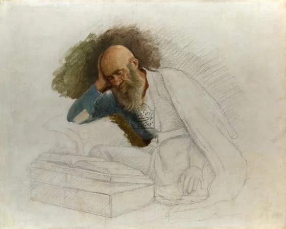 Vieil homme lisant — Kamal-ol-Molk
