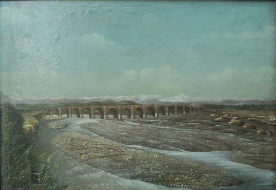 Le Pont sur la rivière Tajan — Kamal-ol-Molk