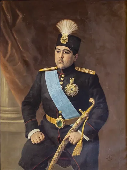 Portrait d'Ahmad Shah Qajar — Kamal-ol-Molk