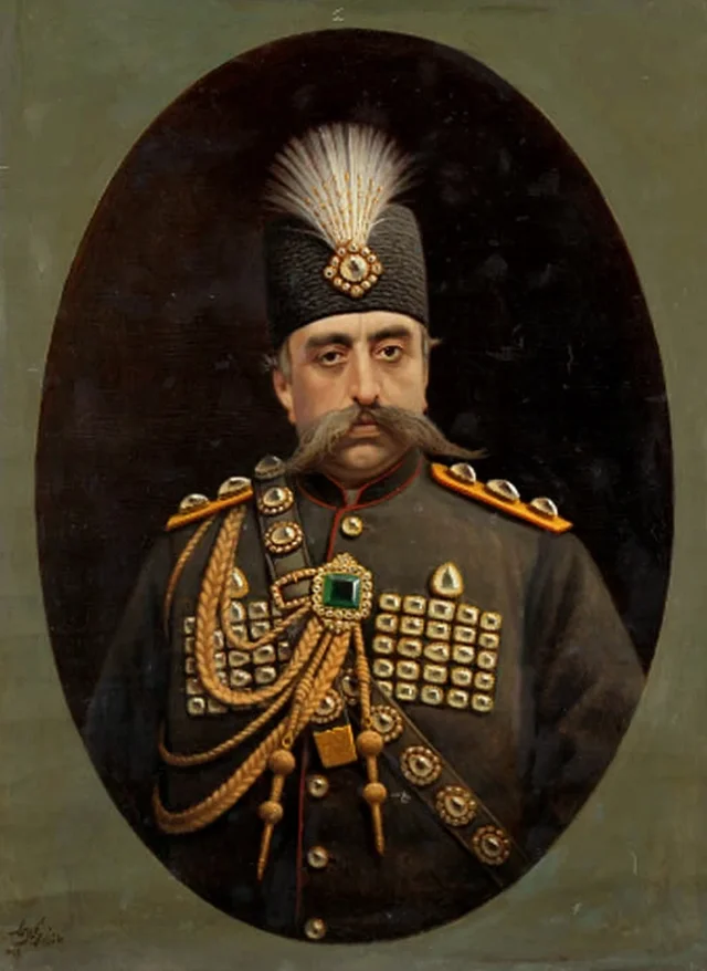 Portrait of Muzaffar al-Din Shah, Kamal-ol-Molk