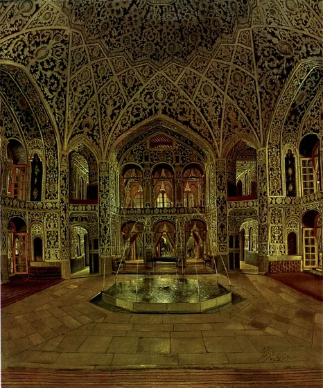 Le Bassin du palais de Saltanatabad — Kamal-ol-Molk