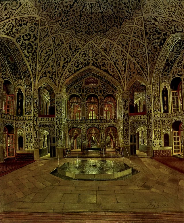 La alberca del palacio de Saltanatabad