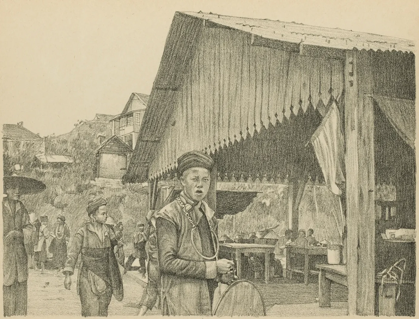 Chapa, Mèo types, Chapa market, Monographie dessinée de l'Indochine