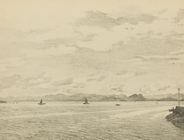 Bahía de Ha-Long, mar adentro Hồng-Hải, Monografía dibujada de Indochina
