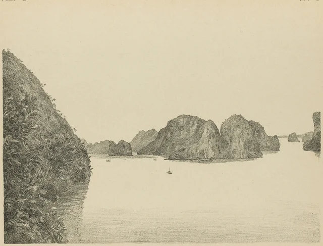 Baía de Ha-Long, vista da “Maravilha”, a Princesse ancorada