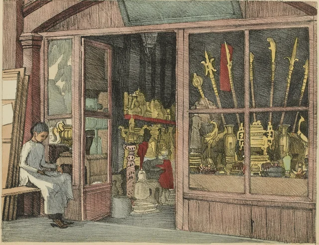 Art objects shop in Saigon