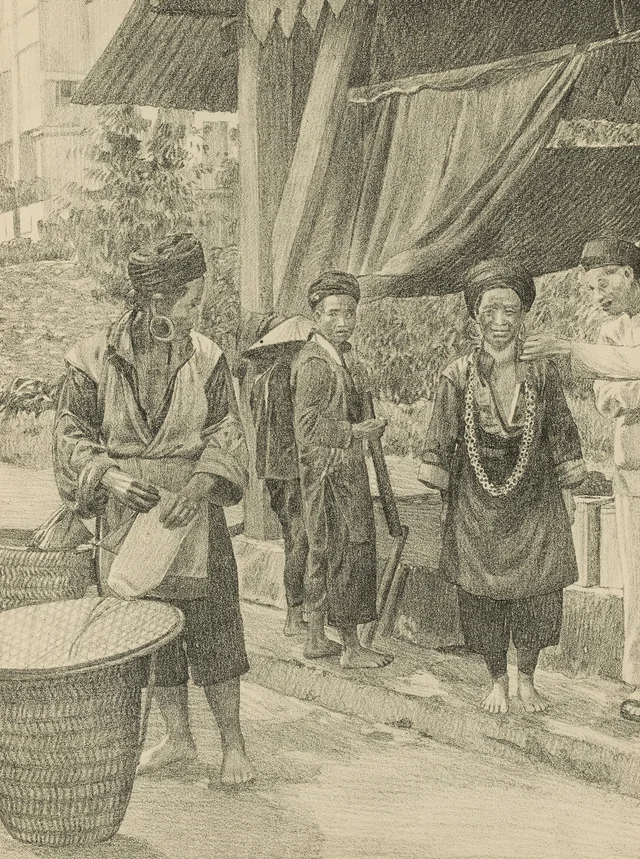 Chapa, mujeres mèos, Monografía dibujada de Indochina