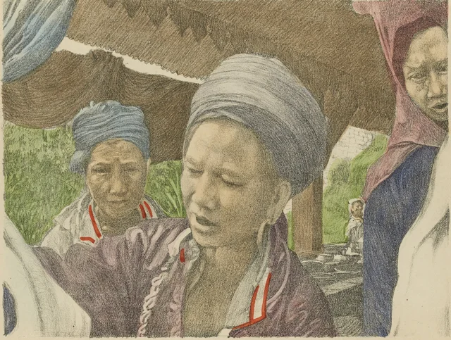 Chapa, types de femmes Mèos, Monographie dessinée de l'Indochine