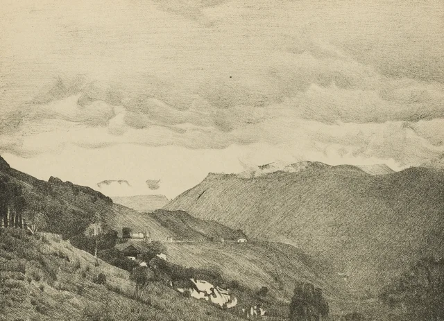 Chapa, valle de Ron-ho (lámina 28), Monografía dibujada de Indochina