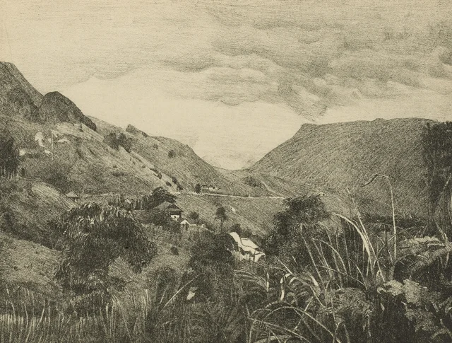 Chapa, valle de Ron-ho (lámina 26), Monografía dibujada de Indochina