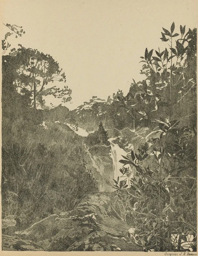 Dalat, chute d'Ankroët (planche 20), Monographie dessinée de l'Indochine
