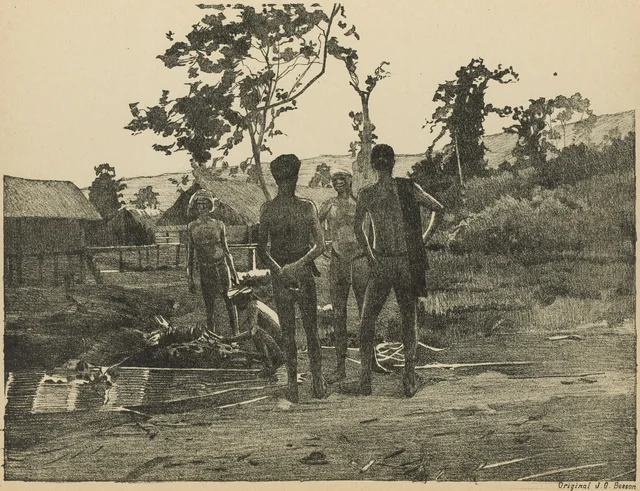 Dalat, palabre de moï rhadés, Monographie dessinée de l'Indochine