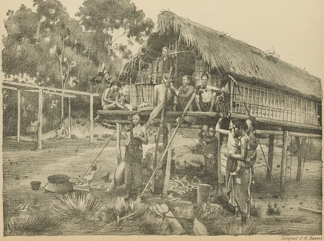 Dalat, village rhadé de m' Drak, Monographie dessinée de l'Indochine