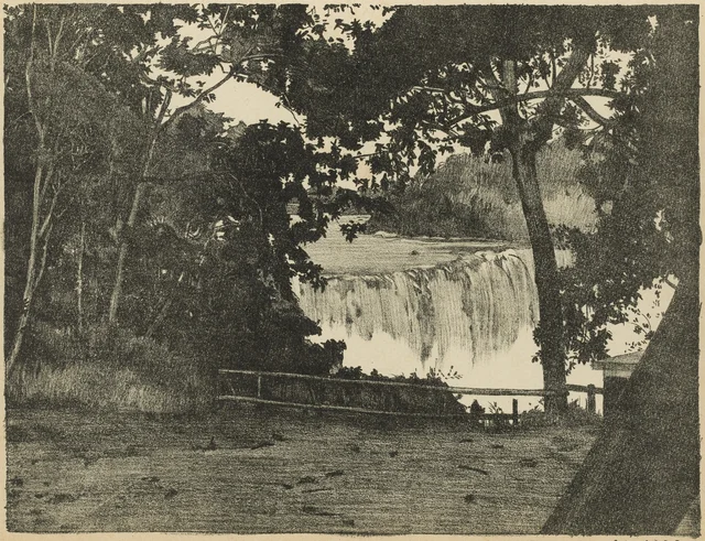 Djiring, chutes de Gouga sur la route de Dalat, Monographie dessinée de l'Indochine
