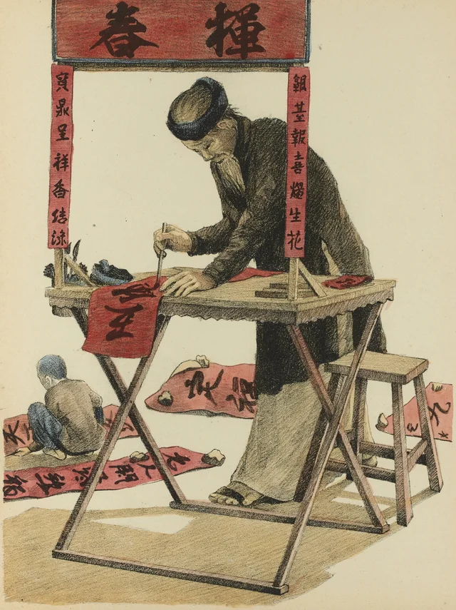 Écrivain public à la veille des fêtes du Têt