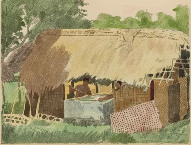 Fabrication du papier, la cuve, Monographie dessinée de l'Indochine