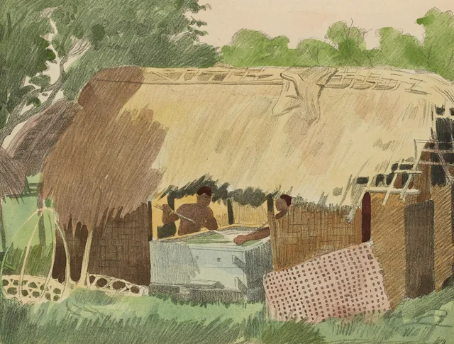 Fabricación del papel, la cuba, Monografía dibujada de Indochina