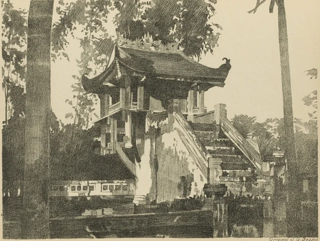 Hanoi, pagode de « Một-Cột » Nhứt-chu-tự (planche 1)