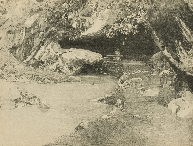 Kỳ-Lừa, una entrada de la gruta Nhị-Thanh que servía de guarida a los chinos en 1885