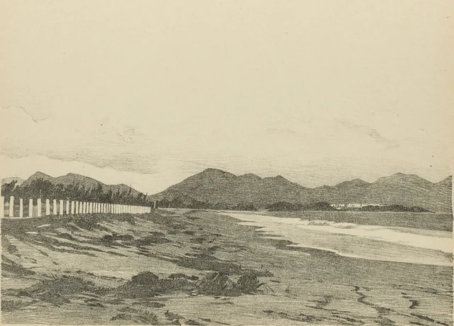 Nha-Trang, playa (lámina 23), Monografía dibujada de Indochina