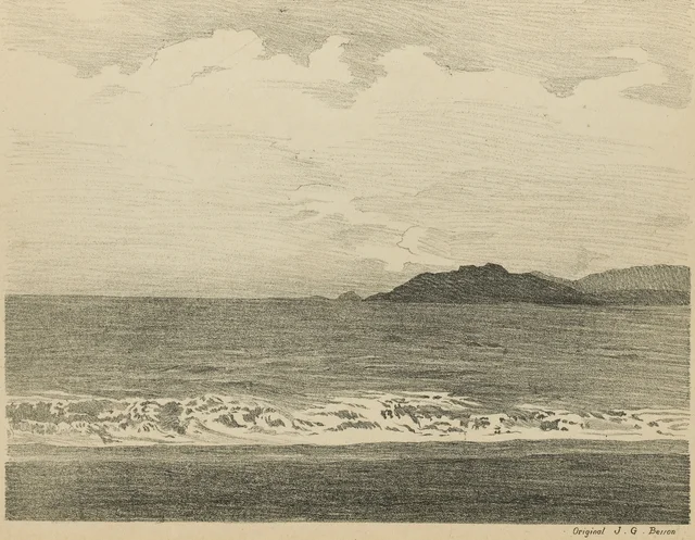 Nha-Trang, plage - au fond l'île Tre, Monographie dessinée de l'Indochine