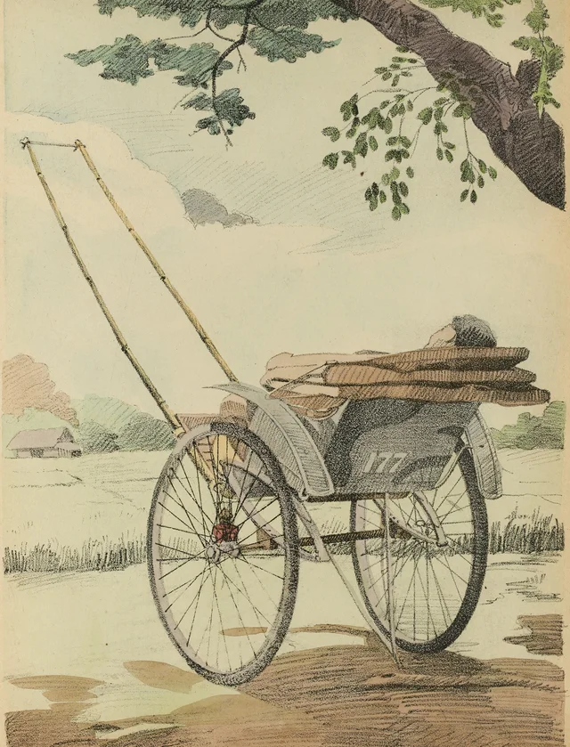昼寝の時間の人力車